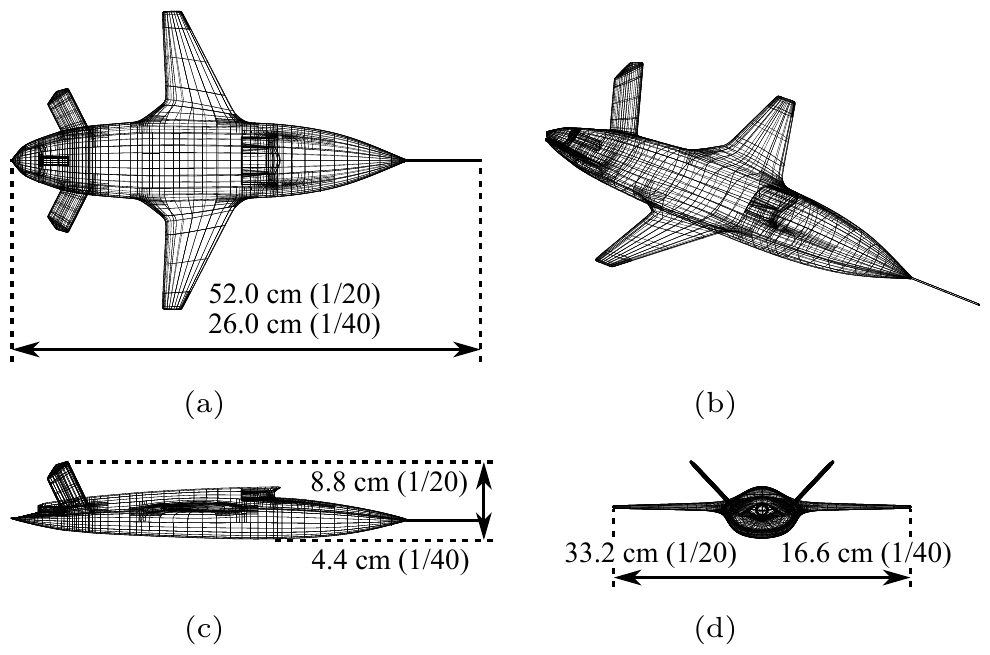 航空機モデルの形状